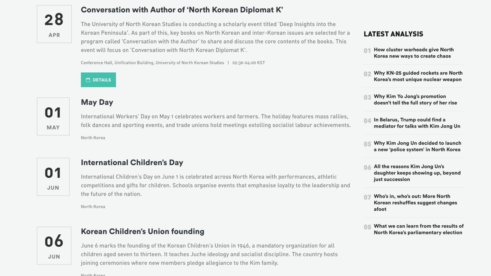 NK PRO Events Calendar entry detail view